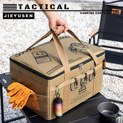 Camping Storage Bag, Large Capacity Cookware Organizer Bag