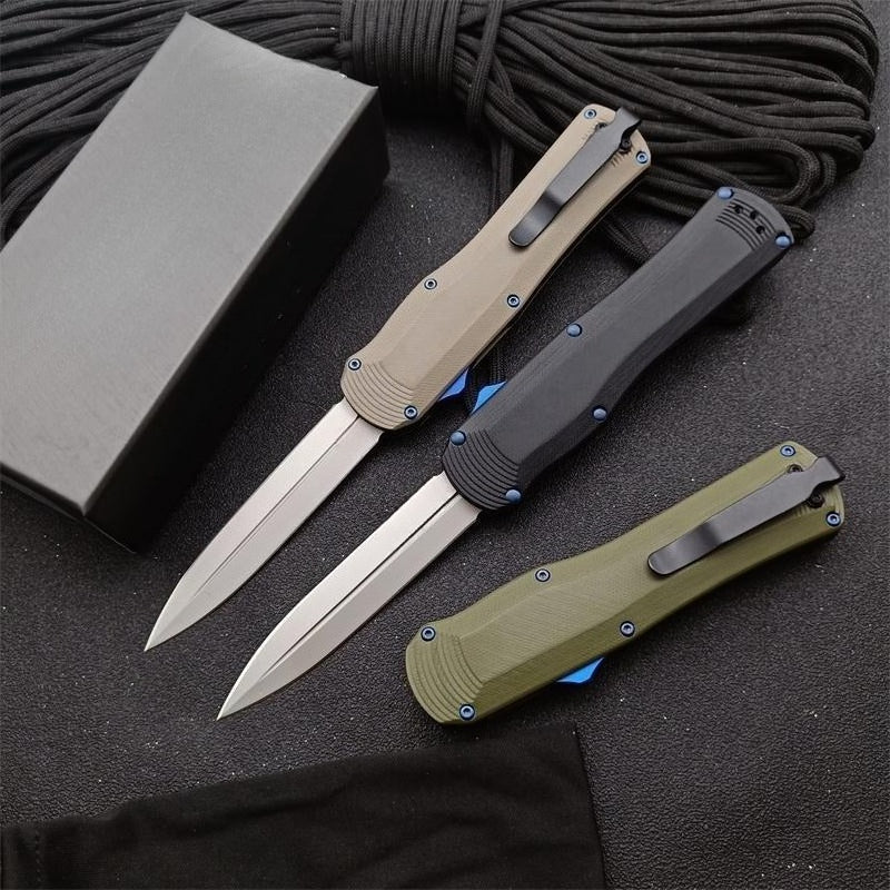 BM3400 G10 Verbundgriff mit mattem Titan-Finish für tragbare Outdoor-Werkzeuge