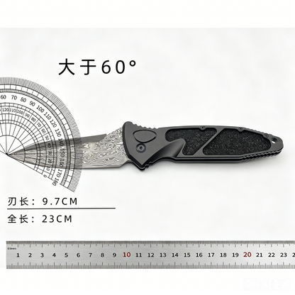 Damaststahl EDC Schlüsselanhänger-Tool | Griff aus Flugzeugaluminium | Taschenwerkzeug