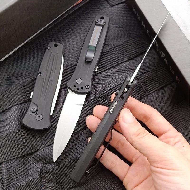 BM3551 Utensile Pieghevole da Esterno in Acciaio 154CM Stonewashed Nero