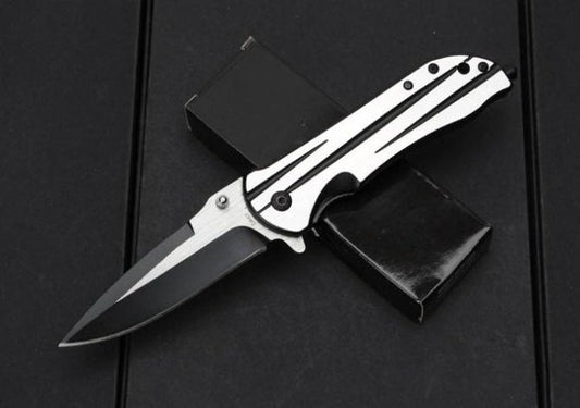 DA67 Silver CNC‑Ground All‑Steel Folding EDC Tool