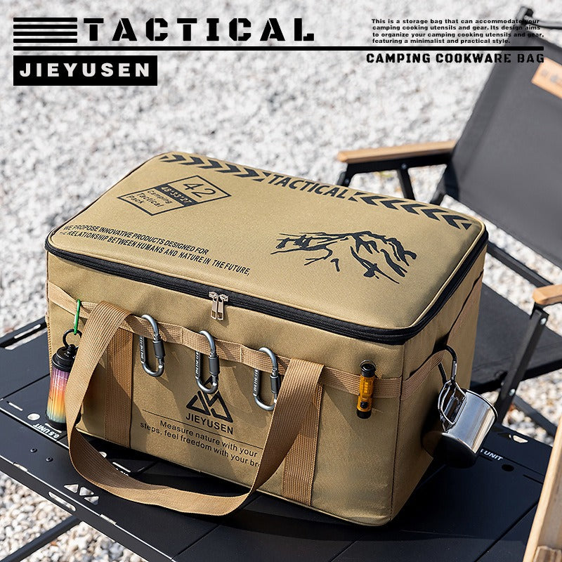 Camping Storage Bag, Large Capacity Cookware Organizer Bag