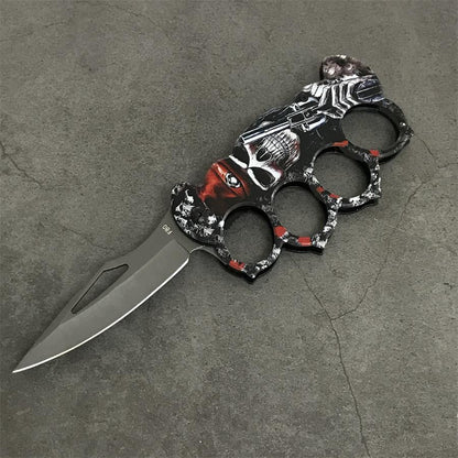 Outdoor Folding Four Hole Carbon Steel Handle Tool
