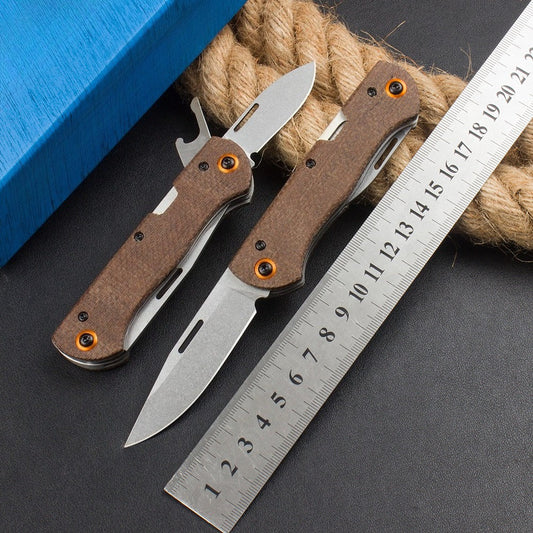 BM317 Tragbares braunes Leinen Multifunktions-Outdoor-Werkzeug