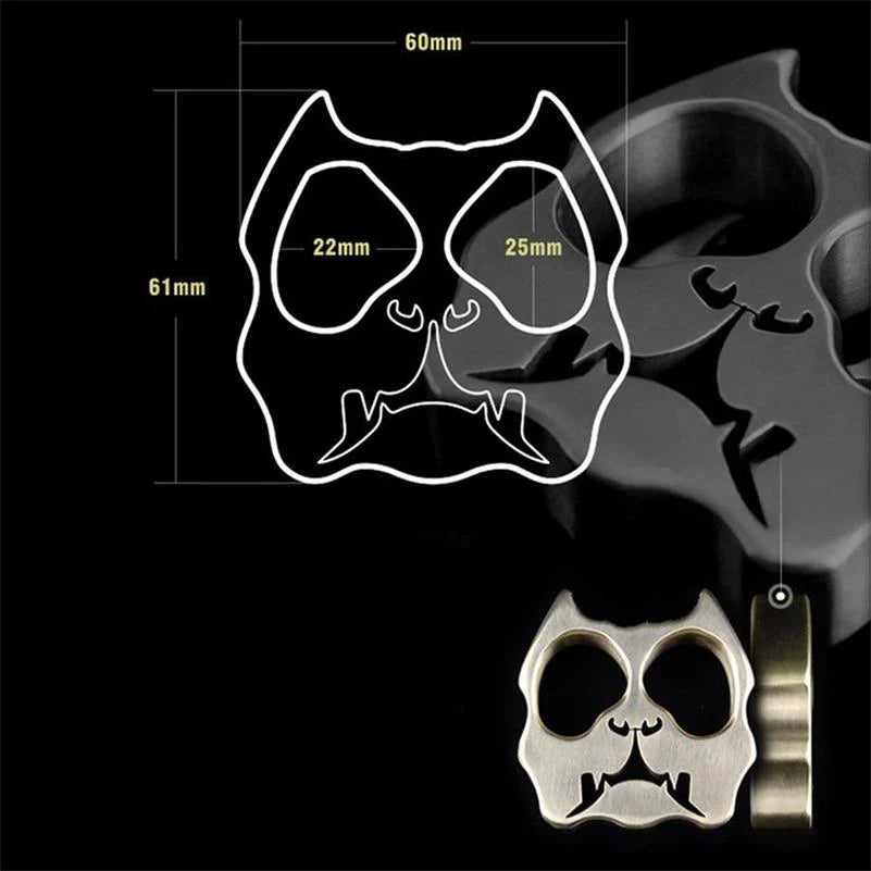 Testa di cane ispessita in metallo Utensile da esterno a due fori