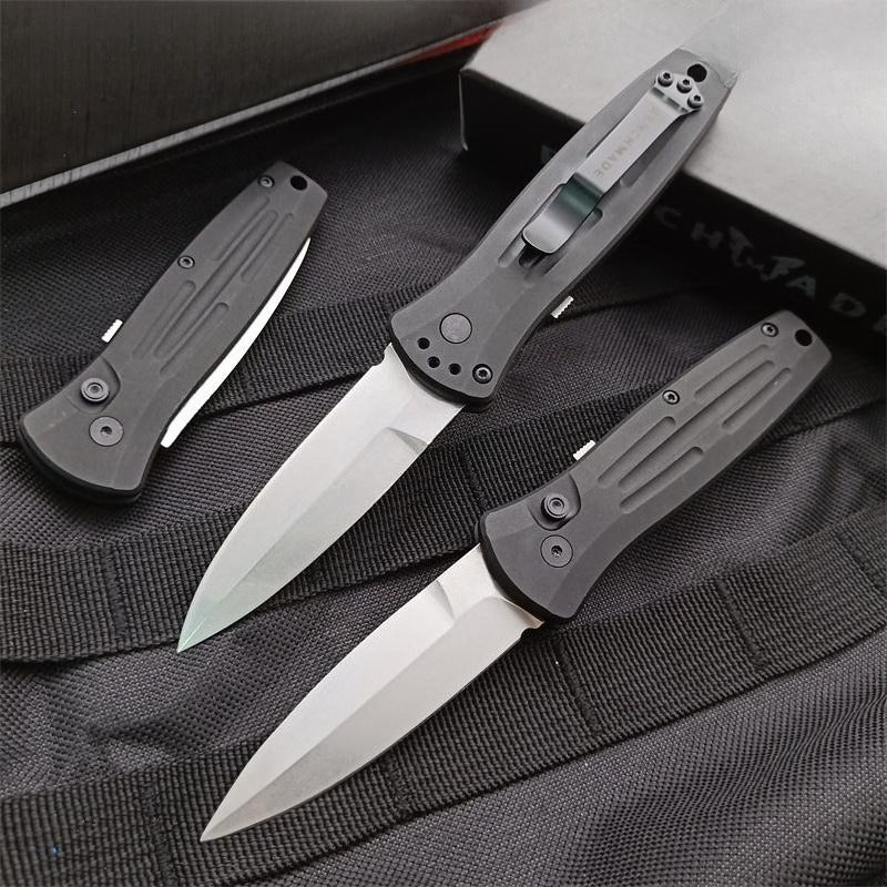 BM3551 Utensile Pieghevole da Esterno in Acciaio 154CM Stonewashed Nero