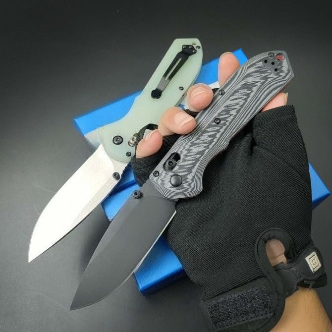BM560 CPM-M4 Stonewashed Schwarz Titanbeschichtetes Outdoor-Klappwerkzeug