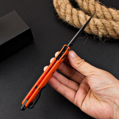 BM537GY Utensile pieghevole per esterni con manico in fibra di vetro arancione