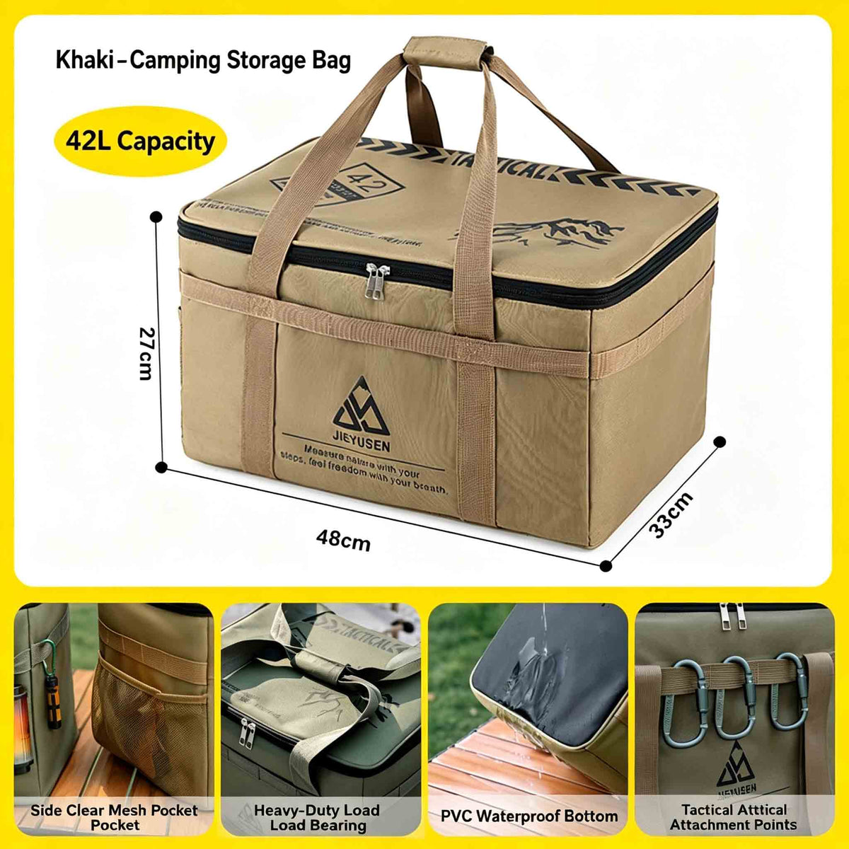 Camping Storage Bag, Large Capacity Cookware Organizer Bag