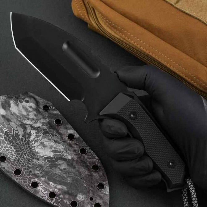 Schwarzes Titan G10 Zweifarbiges Tarnmuster K-Scheide Outdoor-Werkzeug