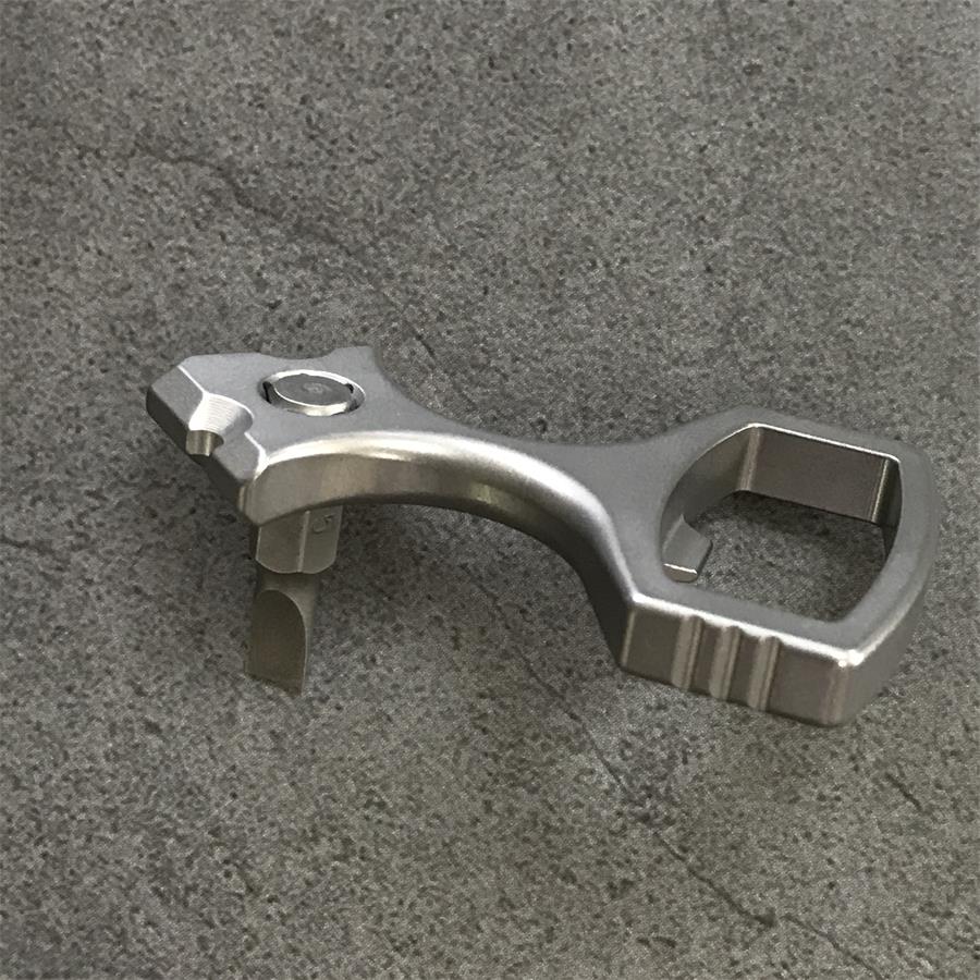 Versatile Titanium Bottle Opener Portable EDC Tool