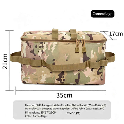 Camping Cookware Storage Bag, Outdoor Portable Picnic Gear Carry Bag