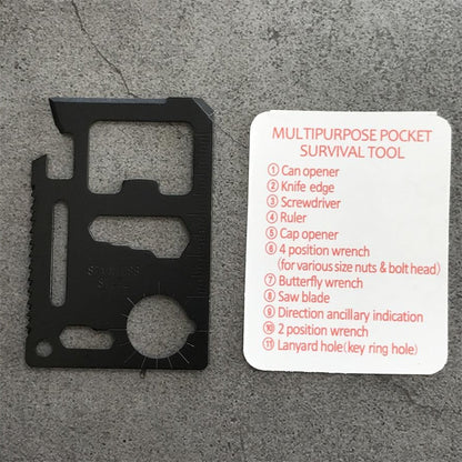 Utensile tascabile multifunzione EDC per esterni a forma di carta