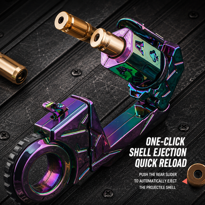 Agent Fission Fidget Launcher iridescent purple rainbow gloss dual‑mode fidget shooting toy collection 4
