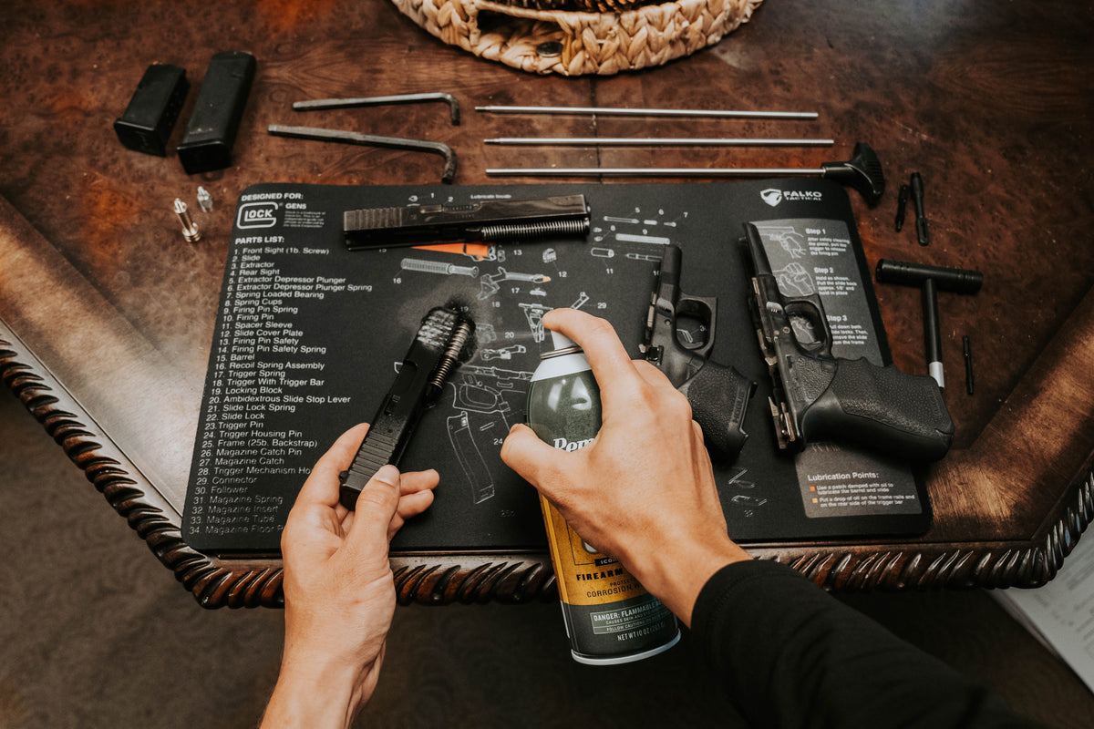 Glock Geräte-Reinigungsmatte mit Diagramm
