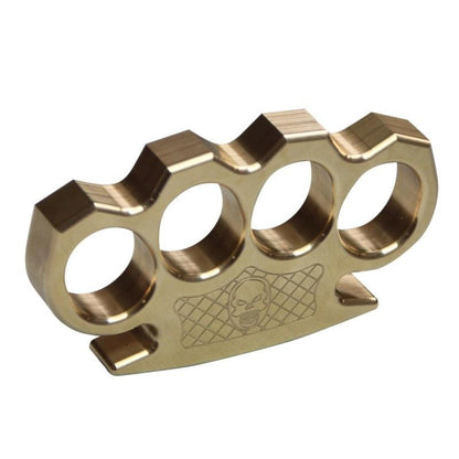 Four‑Finger Metal EDC Hand Gear, Skull Engraved Collectible for Men