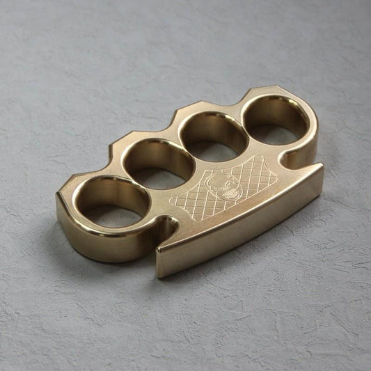 Four‑Finger Metal EDC Hand Gear, Skull Engraved Collectible for Men