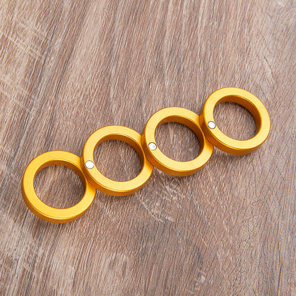 Light aluminium folding brass knuckles self defense for easy carry and airport security.