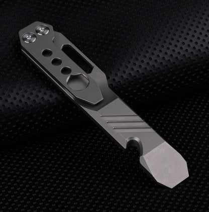 TC4 Lega di Titanio Apribottiglie Utensile Multifunzione Portatile EDC