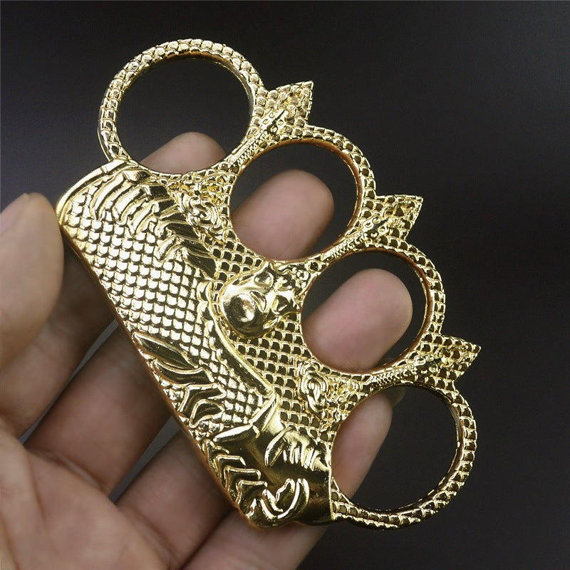 Sea Pattern Four‑Finger Zinc Alloy Hobby Decor Collectible