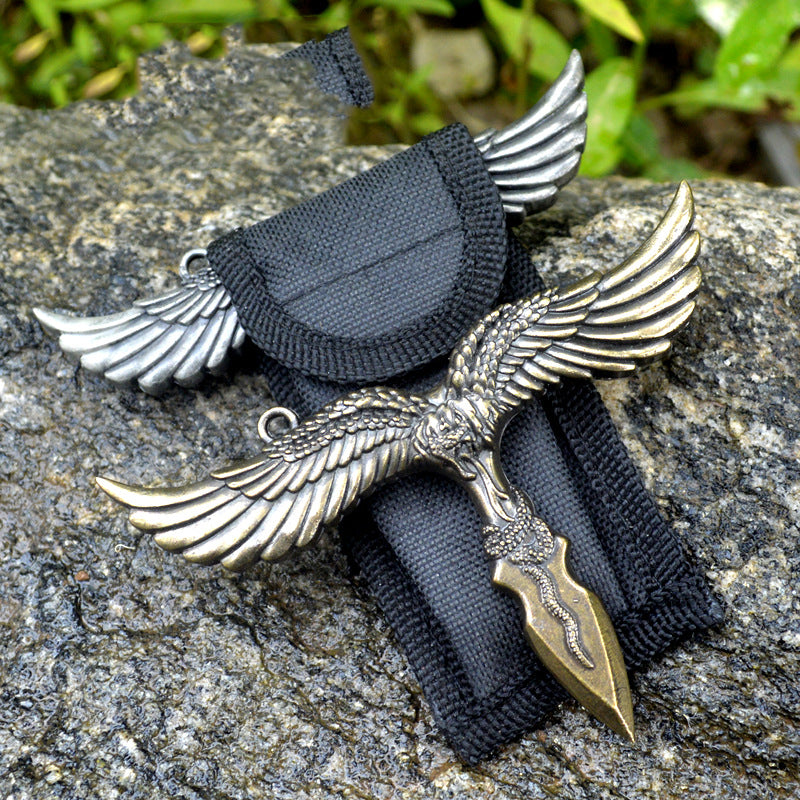 Vintage Zinc‑Alloy Eagle & Sheep Shaped Hobby Keychain Ornament