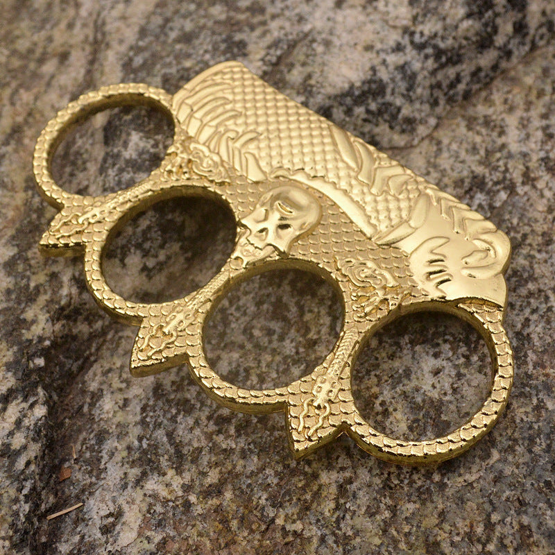 Sea Pattern Four‑Finger Zinc Alloy Hobby Decor Collectible