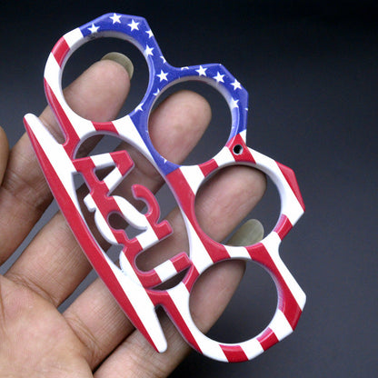 USA‑Flag Printed Four‑Finger Zinc‑Alloy Hobby Collectible Ornament
