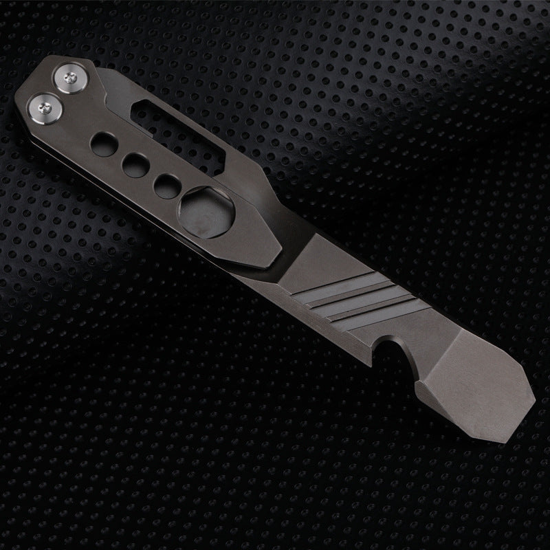 TC4 Lega di Titanio Apribottiglie Utensile Multifunzione Portatile EDC
