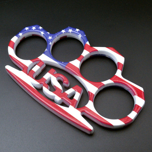 USA‑Flag Printed Four‑Finger Zinc‑Alloy Hobby Collectible Ornament