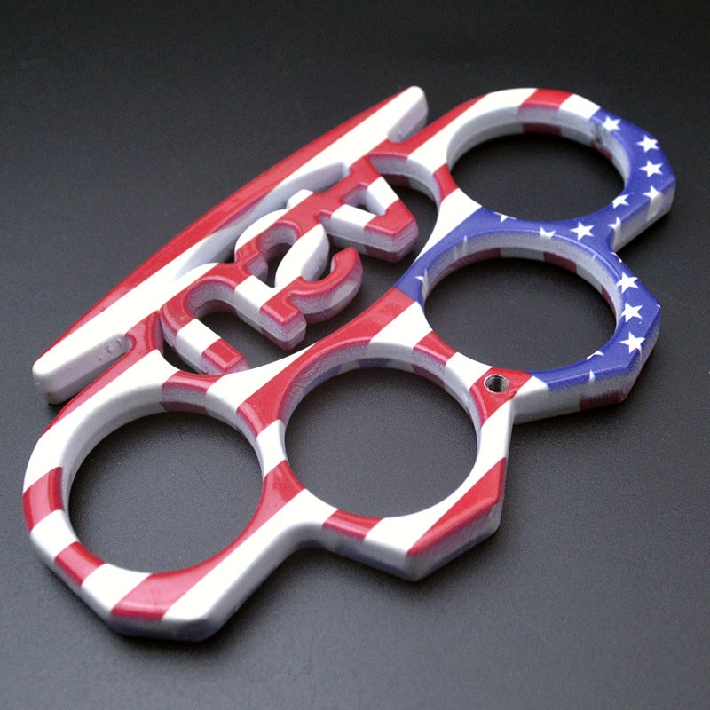 USA‑Flag Printed Four‑Finger Zinc‑Alloy Hobby Collectible Ornament