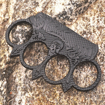 Sea Pattern Four‑Finger Zinc Alloy Hobby Decor Collectible