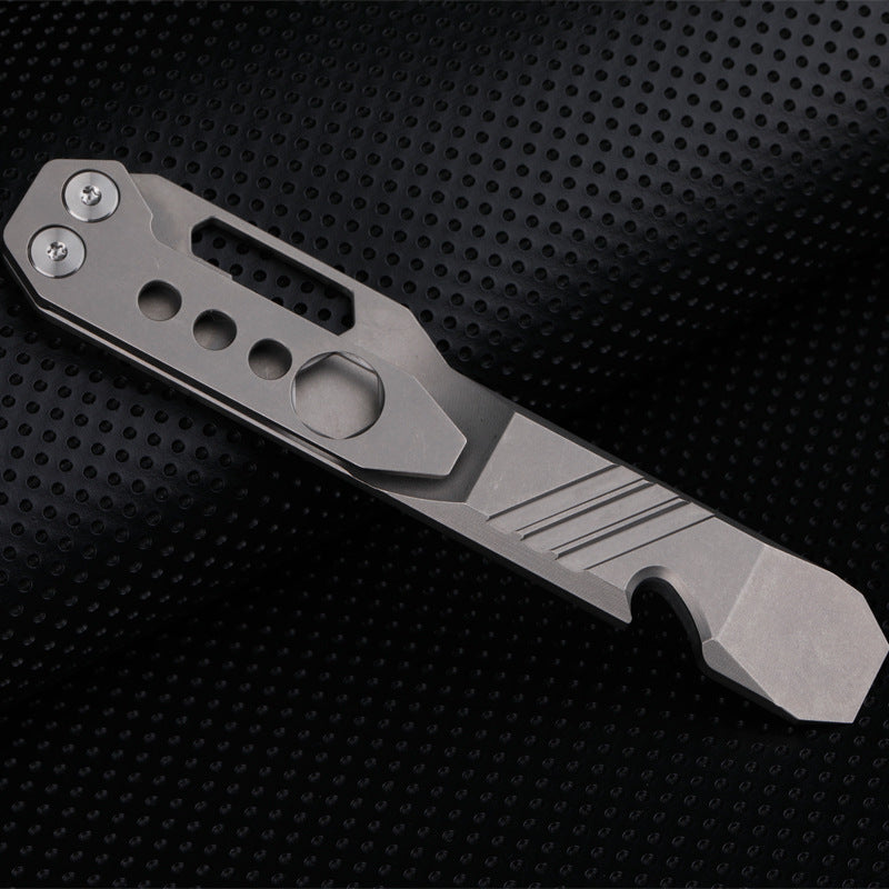 TC4 Lega di Titanio Apribottiglie Utensile Multifunzione Portatile EDC