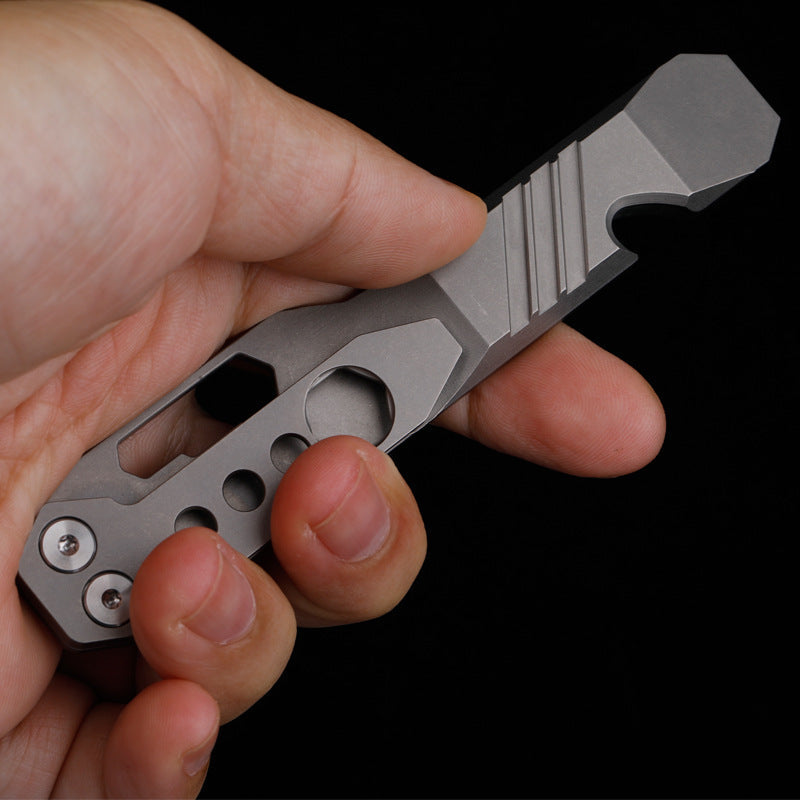 TC4 Lega di Titanio Apribottiglie Utensile Multifunzione Portatile EDC