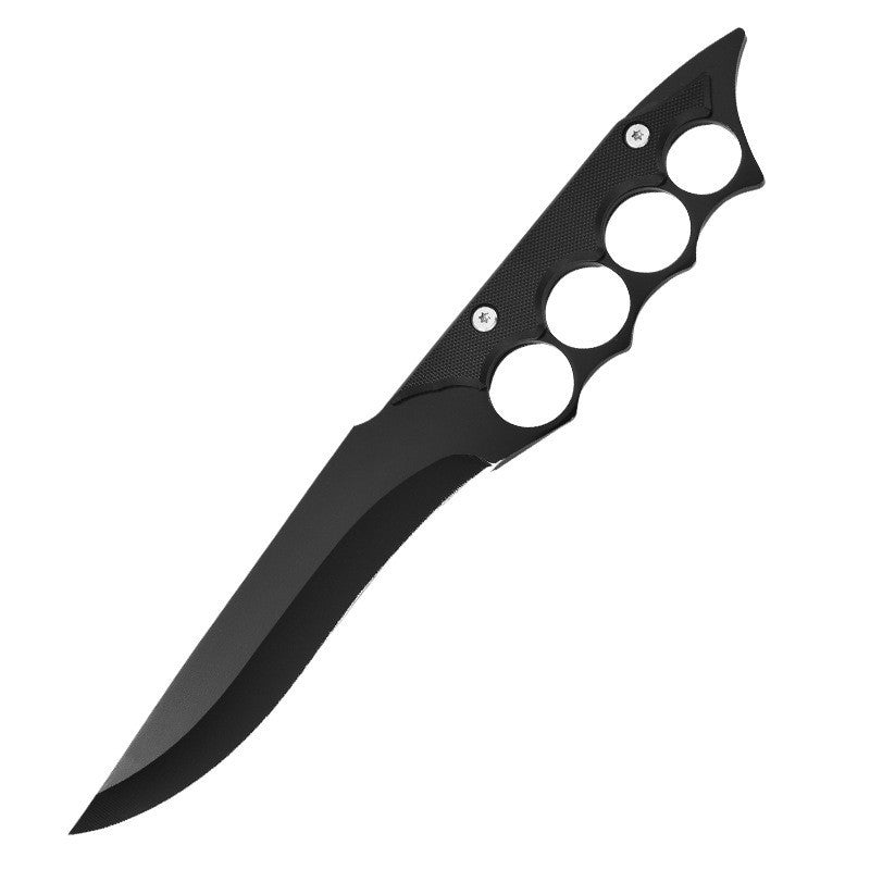Strumento portatile da esterno a quattro dita color grigio argento