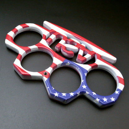 USA‑Flag Printed Four‑Finger Zinc‑Alloy Hobby Collectible Ornament