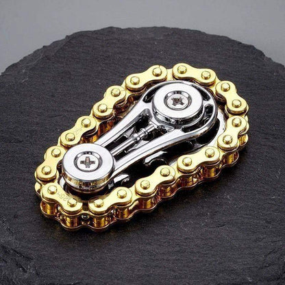 Close‑up CHAIN GEAR GYROSCOPE zinc alloy mechanical gear fidget spinner for stress relief 3