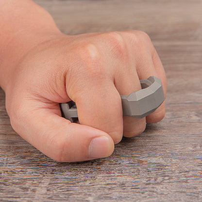 2025 New Single Finger Brass Knuckle Stainless Steel - Tacsafeworld EDC Gadgets