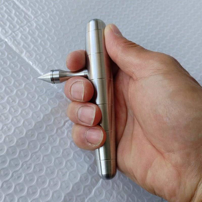 Vollediger Schlüsselanhänger aus Edelstahl 304, zur Verteidigung, Baby Tonfa, Kubotan