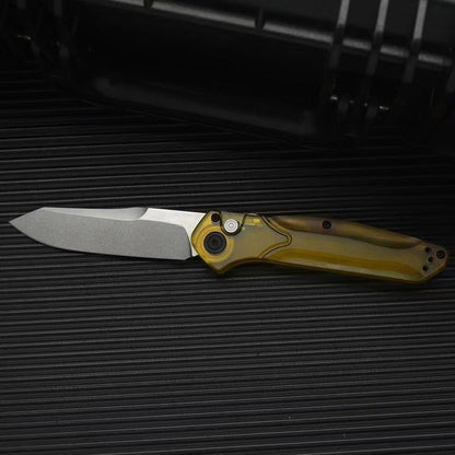 BM9400 PEA Transparent Handle D2 Steel Outdoor Portable Tool