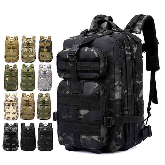 Camouflage 3P Outdoor Backpack, Hiking Travel Daypack
