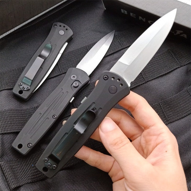 BM3551 Utensile Pieghevole da Esterno in Acciaio 154CM Stonewashed Nero