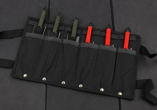 Black‑Red Paracord Wrapped Hobby Collectible Decor Set