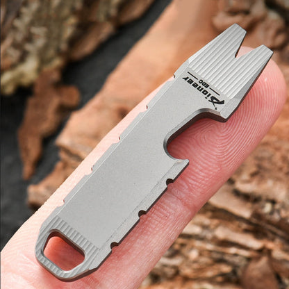 Mini-Flaschenöffner aus Titan, EDC-Tool, Schlüsselanhänger, Rucksack, leicht zu tragen