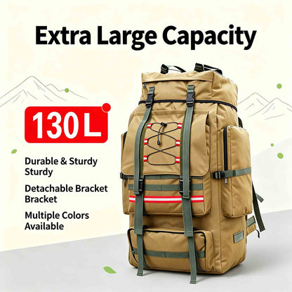 130L Large Capacity Outdoor Travel Camping Backpack