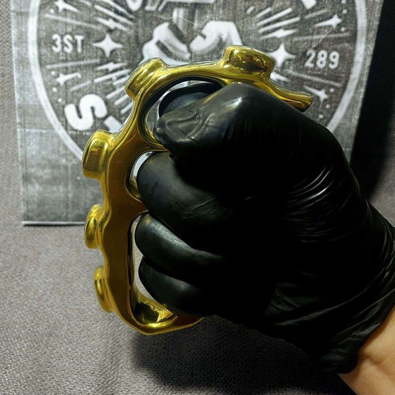 Solid Brass Left‑Right Hand Compatible Creative Mirror‑Polished EDC Collectible Tool