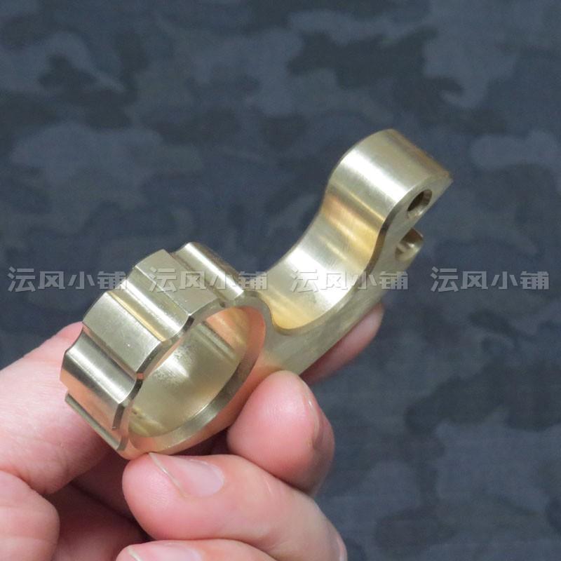 Kleine Schnecke, echtes Messing, Ein-Finger-EDC-Ring