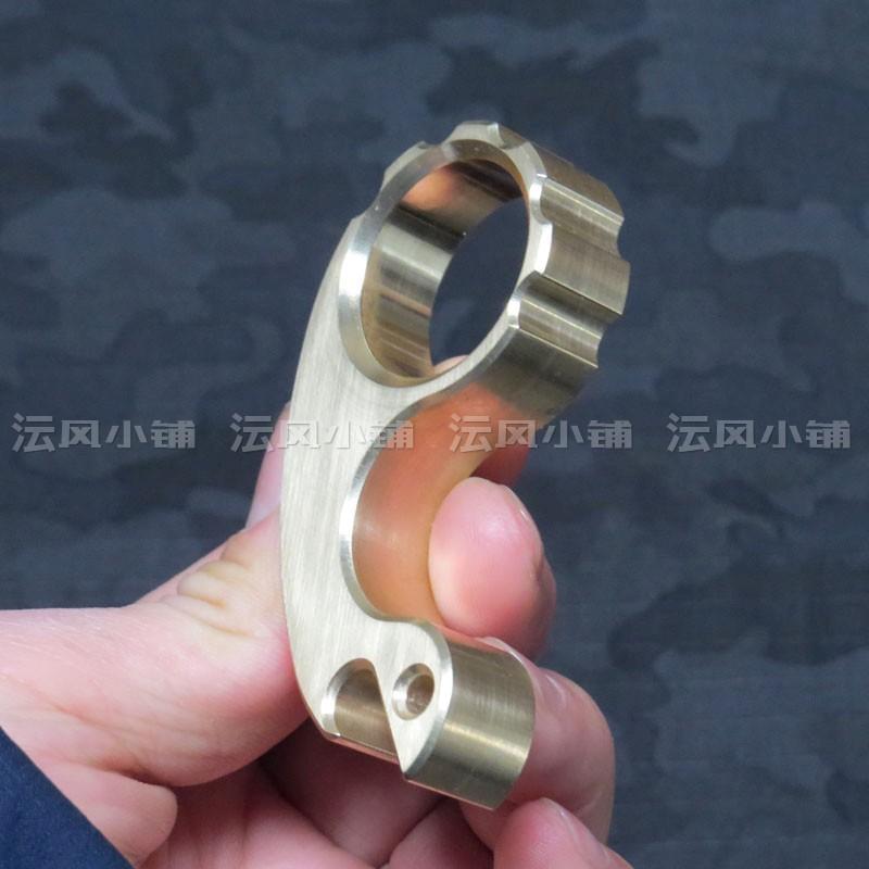 Kleine Schnecke, echtes Messing, Ein-Finger-EDC-Ring