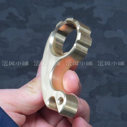 Kleine Schnecke, echtes Messing, Ein-Finger-EDC-Ring