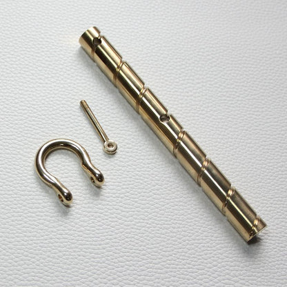 Double-hole Design Brass Horseshoe EDC Tool