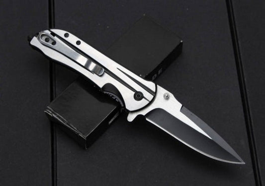 DA67 Silver CNC‑Ground All‑Steel Folding EDC Tool